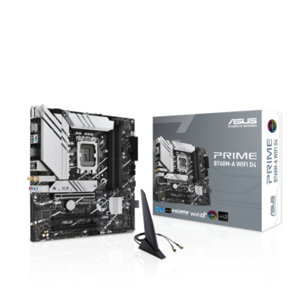ASUS Alaplap S1700 PRIME B760M-A WIFI D4 INTEL B760, mATX