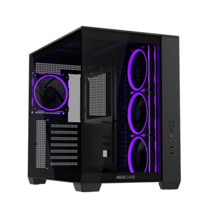 ASUS Ház A32 Plus, Tápegység nélkül, Fekete, Üvegfalú