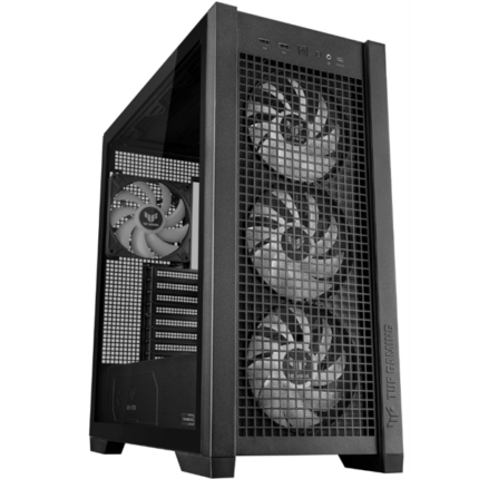 ASUS Ház TUF Gaming GT302, Tápegység nélkül, Fekete, Üvegfalú