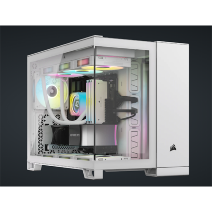 CORSAIR Ház Micro-ATX 2500X, Tápegység nélkül, Edzett Üveg, fehér