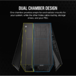 CORSAIR Ház Micro-ATX 2500X, Tápegység nélkül, Edzett Üveg, fekete - Image 3