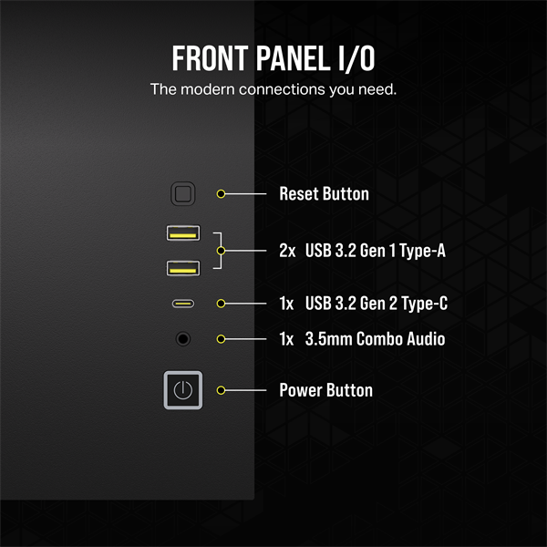 CORSAIR Ház Micro-ATX iCUE LINK 2500X RGB, Tápegység nélkül, Edzett Üveg, fekete - Image 8