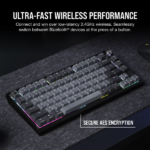 CORSAIR Vezeték Nélküli Billentyűzet Gaming, K65 PLUS 75%, Mechanikus, MLX Red switch, US, fekete - Image 4