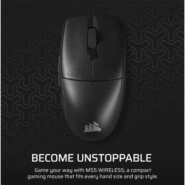 CORSAIR Vezeték Nélküli Egér Gaming, M55 Lightwight, 6 programozható gomb, Ultra-könnyű, 16000dpi, fekete - Image 2