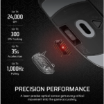 CORSAIR Vezeték Nélküli Egér Gaming, M55 Lightwight, 6 programozható gomb, Ultra-könnyű, 16000dpi, fekete - Image 4
