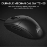 CORSAIR Vezetékes Egér Gaming, M55 Lightwight, 6 programozható gomb, Ultra-könnyű, 16000dpi, fekete - Image 5