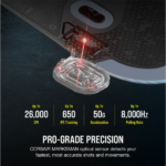 CORSAIR Vezetékes Egér Gaming, M75 RGB, Ultra-könnyű, RGB Világítás, 26000dpi, fekete - Image 3