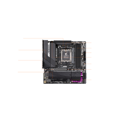 GIGABYTE Alaplap AM5 B650M AORUS ELITE AMD B650, mATX
