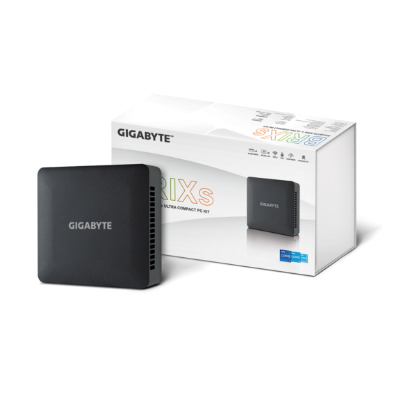 GIGABYTE PC BRIX, Intel Core i5 1335U 4.6GHz, 2xHDMI, Displayport (Type-C), LAN, WIFI, BT, 2.5" HDD hely, 6xUSB - Image 1