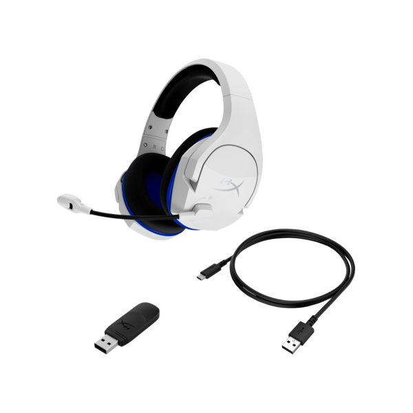 HP HYPERX vezeték nélküli gaming fejhallgató Cloud Stinger Core PS4/PS5 - fehér/kék - Image 3