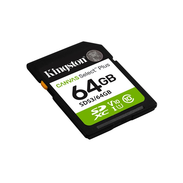 KINGSTON Memóriakártya SDXC 64GB Canvas Select Plus Gen3 100R C10 UHS-I U1 V10 - Image 1