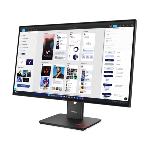 LENOVO Monitor - ThinkVision T32UD-40, 31.5" UHD 3840x2160 IPS,16:9, 1500:1, 350cd/m2, 4ms, USB A-C, DP, HDMI, RJ45 - Image 3