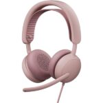 LOGITECH Fejhallgató 2.0 - Zone Wired 2 Mikrofonos, Rózsaszín