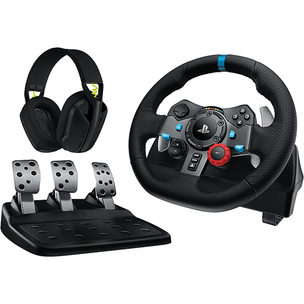 LOGITECH_Jatekvezerlo_-_G29_Driving_Force_Racing_Kormany_PS3PS4PS5PC_G435_Vezetek_nelkuli_Gaming_headset_fekete-i1675279 LOGITECH Játékvezérlő - G29 Driving Force Racing Kormány PS3/PS4/PS5/PC + G435 Vezeték nélküli Gaming headset, fekete - Image 1