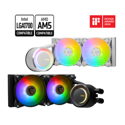 MSI CPU hűtő Coreliquid E240 2xARGB (vízhűtés), Univerzális