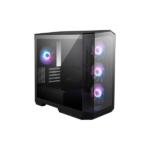 MSI Ház Micro ATX PANO M100R PZ, 4xARGB ventilátor, Tápegység nélkül, üvegfalú, fekete