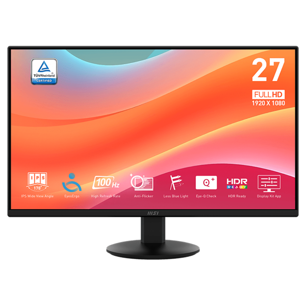 MSI Monitor Business PRO MP272L 27" FHD 1920x1080, IPS 16:9 100Hz, 1ms, 1000:1, HDMI, DP, Black - Image 5