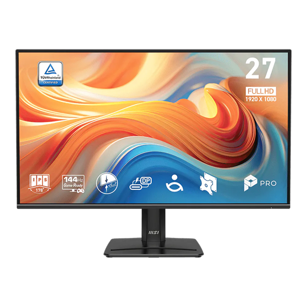 MSI Monitor Business PRO MP272 E14C 27" FHD 1920x1080, IPS 16:9 144Hz, 1ms, 1000:1, HDMI, Black - Image 1