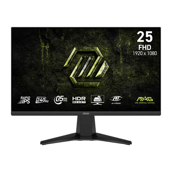 MSI Monitor GAMING MAG 255F X24 24,5" FHD Rapid IPS 1920x1080, 16:9, 240Hz, 1000:1, 0,5ms, 2x HDMI, DP, Black - Image 1