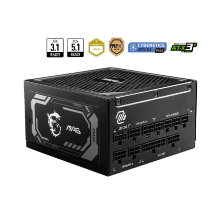 MSI Tápegység 1000W 80+ Gold moduláris, Gen 5.0