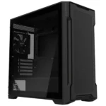 GIGABYTE Ház C102G, Tápegység nélkül, Fekete, Üvegfalú