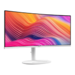 MSI Monitor Business Modern MD342CQPW Ívelt 34" QHD, 3440x1440, 100Hz VA 21:9, 3000:1 CR, 300cd/m2, 4ms, HDMI, DP, White - Image 2