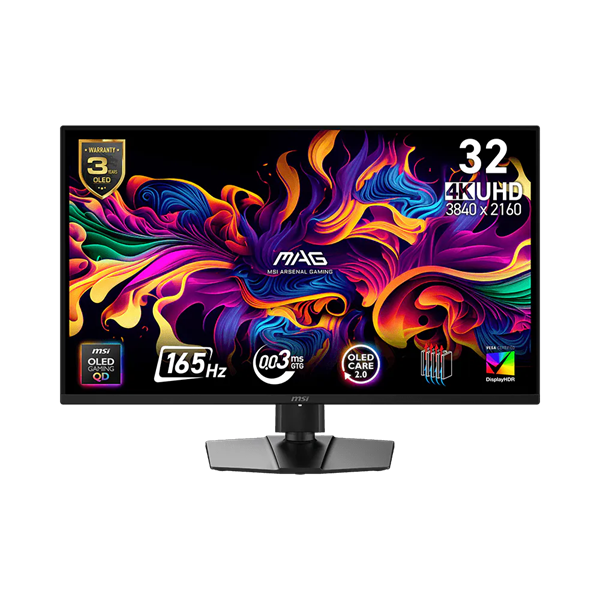 MSI_Monitor_GAMING_MAG_322UP_QD-OLED_E16_315_UHD_3840x2160_169_165Hz15000001_003ms_2x_HDMI_DP_USB-C_Black-i1783210 MSI Monitor GAMING MAG 322UP QD-OLED E16, 31,5" UHD 3840x2160, 16:9, 165Hz,1500000:1, 0,03ms, 2x HDMI, DP, USB-C, Black - Image 1